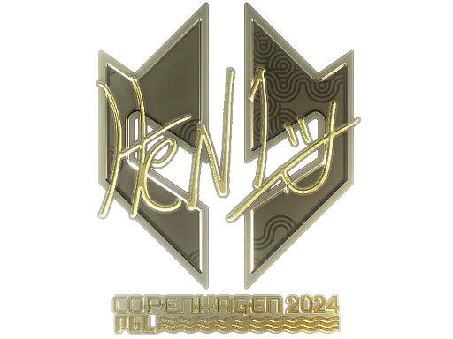 Sticker HEN1 (Gold) | Copenhagen 2024 - Preço e onde comprar no CS2