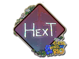 Sticker HexT (Glitter) | Rio 2022 - Preço e onde comprar no CS2