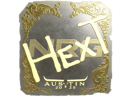 Sticker HexT (Gold) | Austin 2025 - Preço e onde comprar no CS2