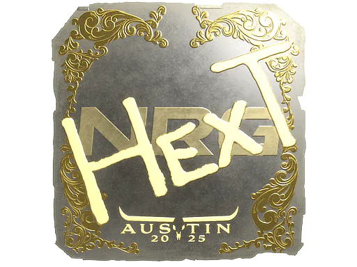 Sticker HexT (Gold) | Austin 2025 - Preço e onde comprar no CS2