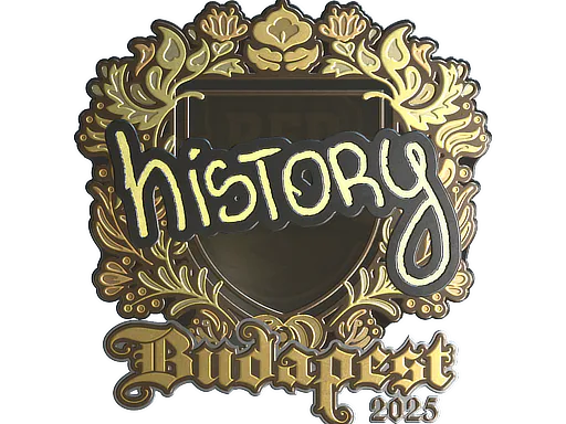 Sticker History (Gold) | Budapest 2025 - Preço e onde comprar no CS2