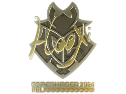 Sticker HooXi (Gold) | Copenhagen 2024 - Preço e onde comprar no CS2