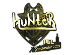 Sticker huNter- (Gold) | Stockholm 2021 - Preço e onde comprar no CS2