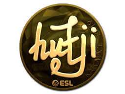 Sticker hutji (Gold) | Katowice 2019 - Preço e onde comprar no CS2