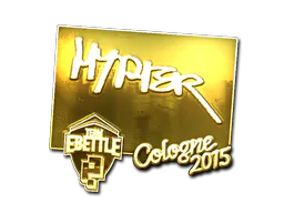 Sticker Hyper (Gold) | Cologne 2015 - Preço e onde comprar no CS2