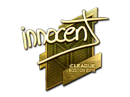 Sticker innocent (Gold) | Boston 2018 - Preço e onde comprar no CS2