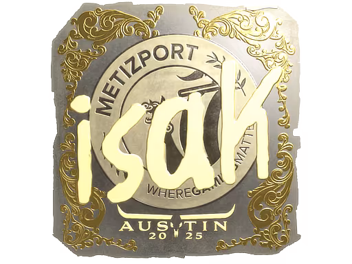Sticker isak (Gold) | Austin 2025 - Preço e onde comprar no CS2