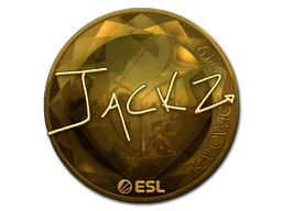 Sticker JaCkz (Gold) | Katowice 2019 - Preço e onde comprar no CS2