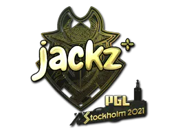 Sticker JACKZ (Gold) | Stockholm 2021 - Preço e onde comprar no CS2