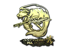 Sticker Jame (Gold) | Antwerp 2022 - Preço e onde comprar no CS2