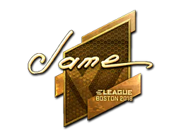 Sticker Jame (Gold) | Boston 2018 - Preço e onde comprar no CS2