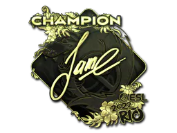 Sticker Jame (Gold, Champion) | Rio 2022 - Preço e onde comprar no CS2