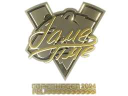 Sticker Jame (Gold) | Copenhagen 2024 - Preço e onde comprar no CS2