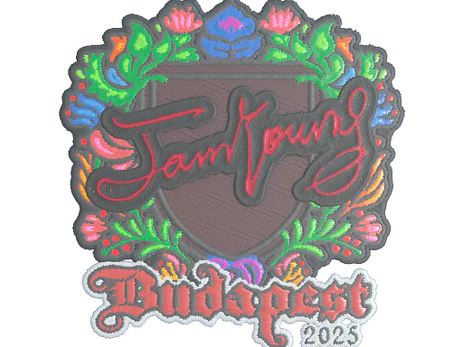 Sticker JamYoung (Embroidered) | Budapest 2025 - Preço e onde comprar no CS2