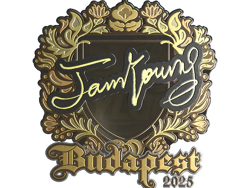 Sticker JamYoung (Gold) | Budapest 2025 - Preço e onde comprar no CS2