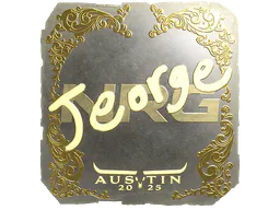 Sticker jeorge (Gold) | Austin 2025 - Preço e onde comprar no CS2