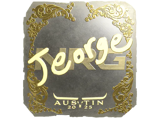 Sticker jeorge (Gold) | Austin 2025 - Preço e onde comprar no CS2