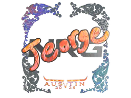 Sticker jeorge (Holo) | Austin 2025 - Preço e onde comprar no CS2