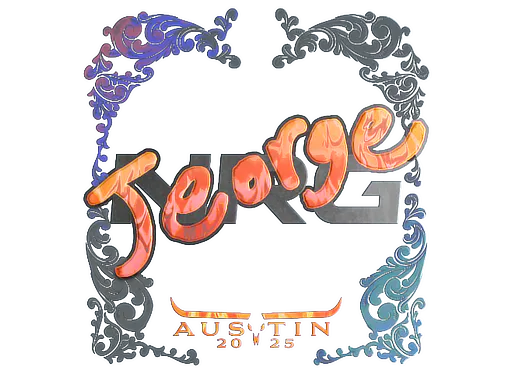 Sticker jeorge (Holo) | Austin 2025 - Preço e onde comprar no CS2