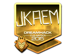Sticker jkaem (Gold) | Cluj-Napoca 2015 - Preço e onde comprar no CS2