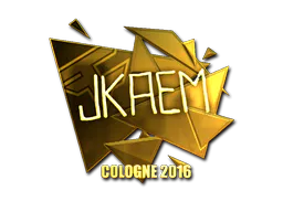 Sticker jkaem (Gold) | Cologne 2016 - Preço e onde comprar no CS2