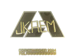 Sticker jkaem (Gold) | Copenhagen 2024 - Preço e onde comprar no CS2