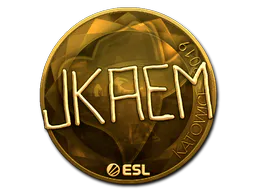 Sticker jkaem (Gold) | Katowice 2019 - Preço e onde comprar no CS2