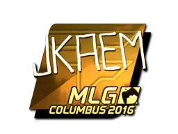 Sticker jkaem (Gold) | MLG Columbus 2016 - Preço e onde comprar no CS2