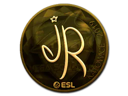 Sticker jR (Gold) | Katowice 2019 - Preço e onde comprar no CS2