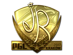 Sticker jR (Gold) | Krakow 2017 - Preço e onde comprar no CS2
