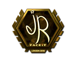 Sticker jR (Gold) | London 2018 - Preço e onde comprar no CS2