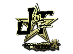 Sticker JT (Gold) | Antwerp 2022 - Preço e onde comprar no CS2