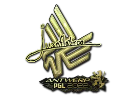 Sticker juanflatroo (Gold) | Antwerp 2022 - Preço e onde comprar no CS2