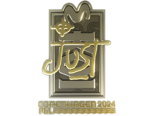 Sticker JUST (Gold) | Copenhagen 2024 - Preço e onde comprar no CS2