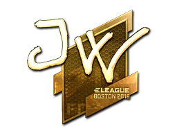 Sticker JW (Gold) | Boston 2018 - Preço e onde comprar no CS2