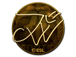 Sticker JW (Gold) | Katowice 2019 - Preço e onde comprar no CS2