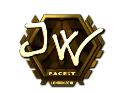 Sticker JW (Gold) | London 2018 - Preço e onde comprar no CS2