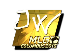Sticker JW (Gold) | MLG Columbus 2016 - Preço e onde comprar no CS2