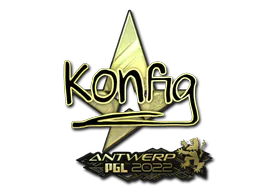 Sticker k0nfig (Gold) | Antwerp 2022 - Preço e onde comprar no CS2
