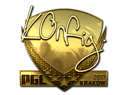 Sticker k0nfig (Gold) | Krakow 2017 - Preço e onde comprar no CS2