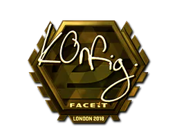 Sticker k0nfig (Gold) | London 2018 - Preço e onde comprar no CS2