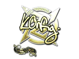 Sticker k0nfig (Gold) | Paris 2023 - Preço e onde comprar no CS2