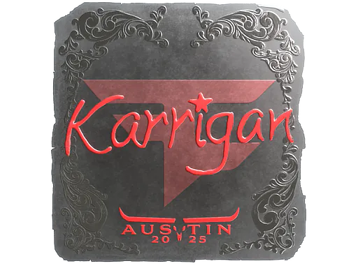 Sticker karrigan (Foil) | Austin 2025 - Preço e onde comprar no CS2