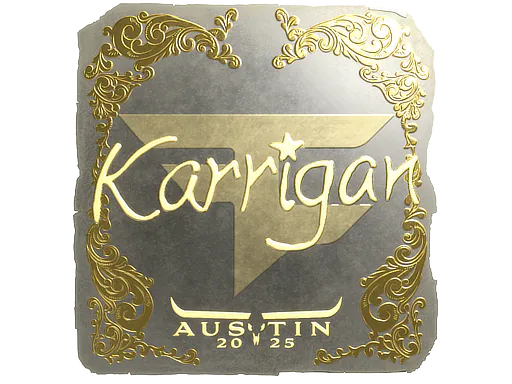 Sticker karrigan (Gold) | Austin 2025 - Preço e onde comprar no CS2