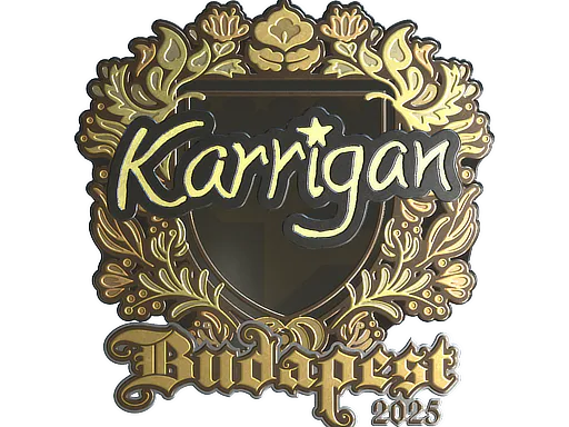 Sticker karrigan (Gold) | Budapest 2025 - Preço e onde comprar no CS2