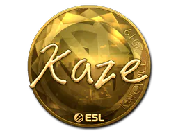 Sticker Kaze (Gold) | Katowice 2019 - Preço e onde comprar no CS2