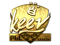 Sticker keev (Gold) | Krakow 2017 - Preço e onde comprar no CS2