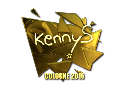 Sticker kennyS (Gold) | Cologne 2016 - Preço e onde comprar no CS2