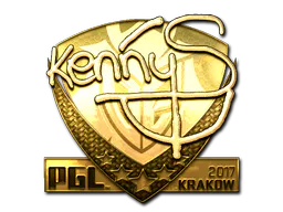 Sticker kennyS (Gold) | Krakow 2017 - Preço e onde comprar no CS2