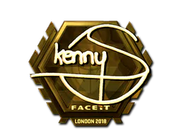 Sticker kennyS (Gold) | London 2018 - Preço e onde comprar no CS2